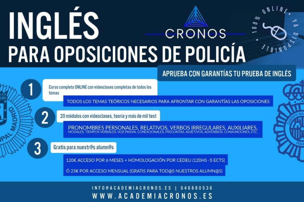 curso inglés para oposiciones cronos (Personalizado)